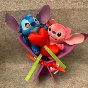 Disney Lilo & Stitch Angel & Stitch Plush Bouquet (*Vase is not included*) NWT
